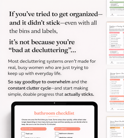 The 15 Minute Declutter Workbook - Digital Download